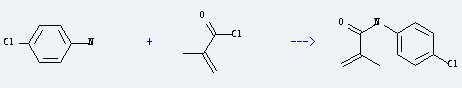 This chemical is used to produce methacrylic acid-(4-chloro-anilide) by reaction with 4-chloro-aniline.